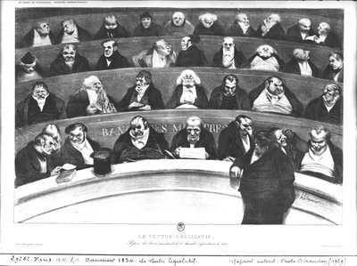 The Stomach of the Legislature, the Ministerial Benches of 1834 by Honoré Daumier
